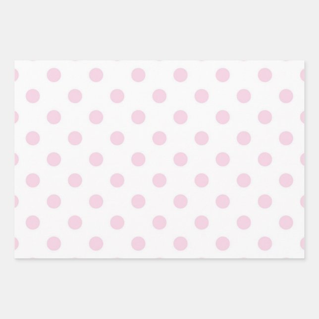 Polka dot pattern wrapping paper sheets (Front)