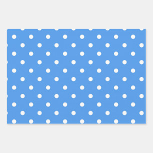 Polka dot pattern wrapping paper sheets