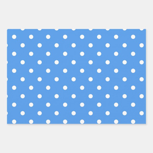 Polka dot pattern wrapping paper sheets (Front)