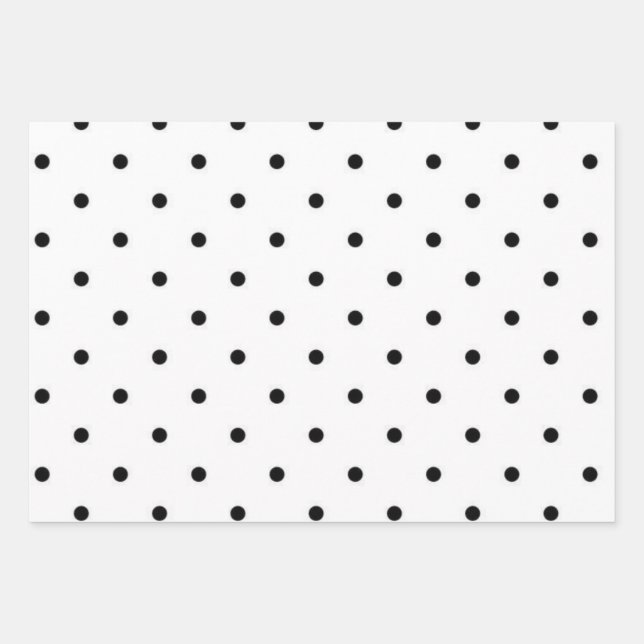 Polka dot pattern wrapping paper sheets (Front)
