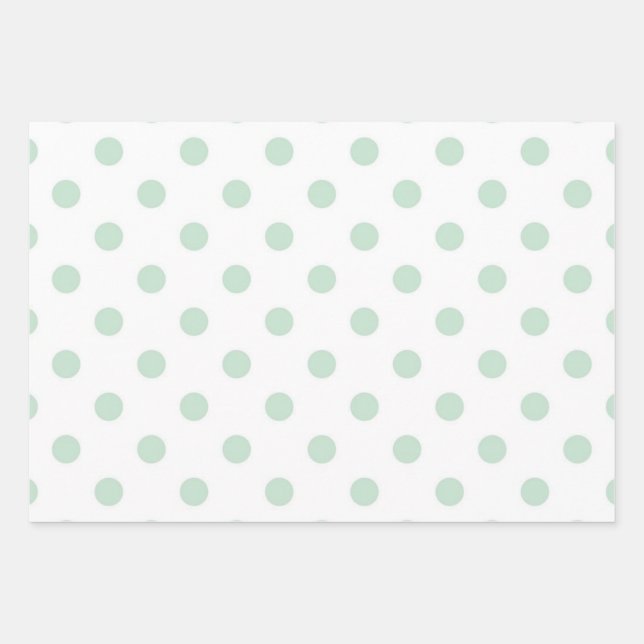 Polka dot pattern wrapping paper sheets (Front)