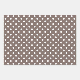 Polka dot pattern wrapping paper sheets