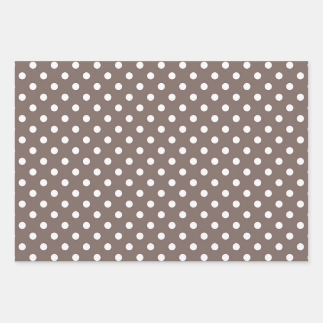 Polka dot pattern wrapping paper sheets (Front)