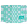 Polka dot patterned aqua mint add your name folder