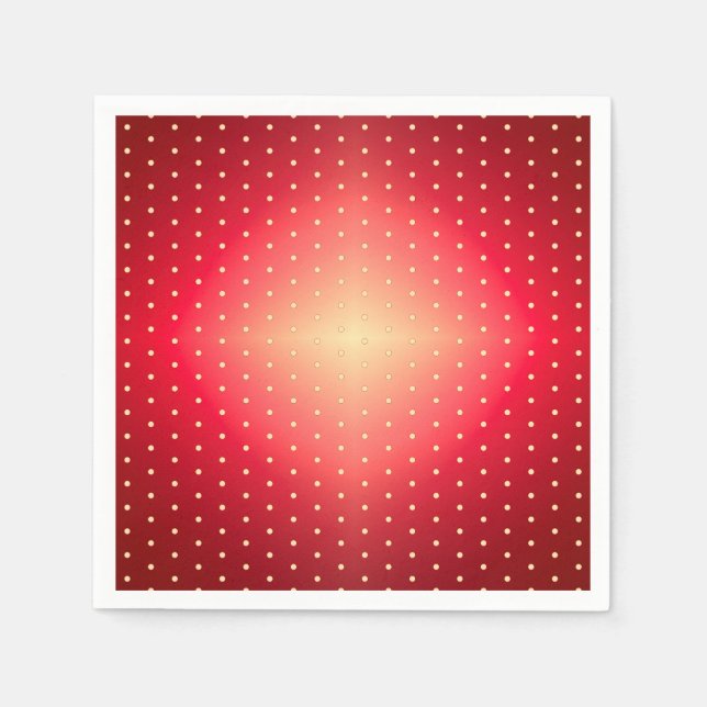 Polka Dot Patterned Red Napkins (Front)