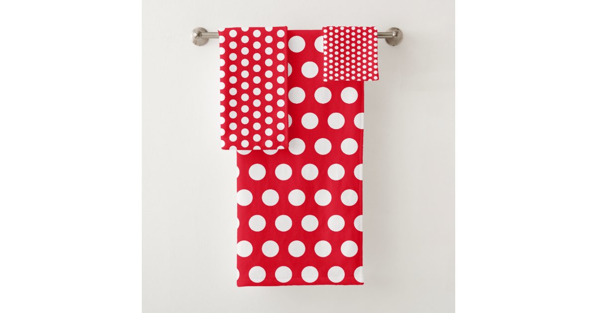 Polka Dot Bath Towels
