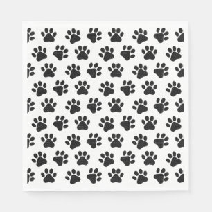 Polka Dot Paw Prints Napkins
