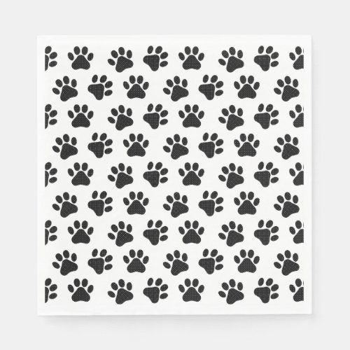 Polka Dot Paw Prints Napkins