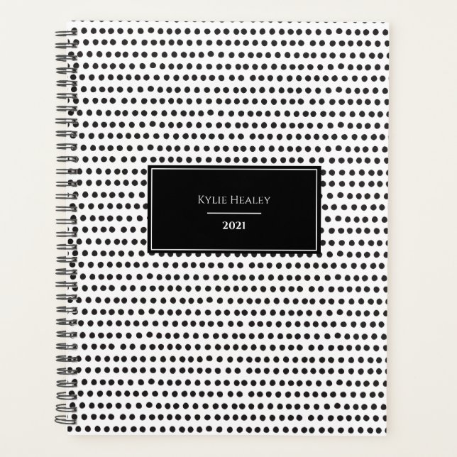 Polka Dot Personalized Planner (Front)