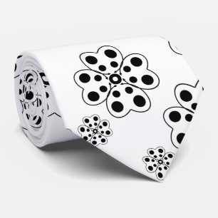 Polka Dot Petals Pattern Neck Tie