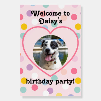 Polka Dot Photo Birthday Foam Boards