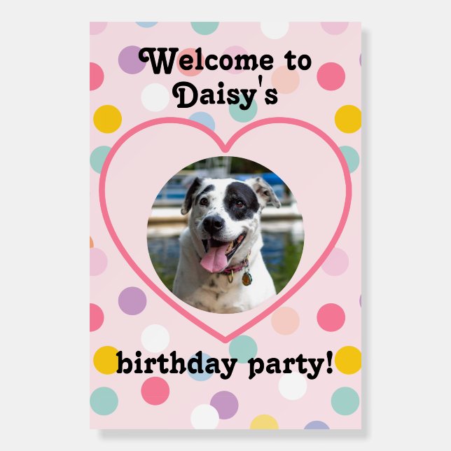 Polka Dot Photo Birthday Foam Boards (Front)