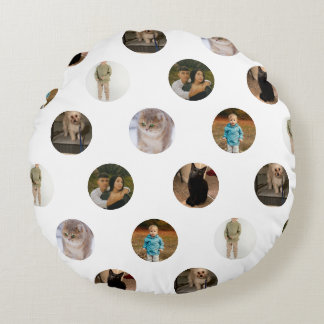 Polka Dot Photo Collage Pillow