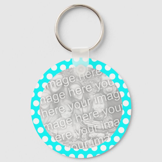 Polka Dot Photo Frame Keychain (Front)