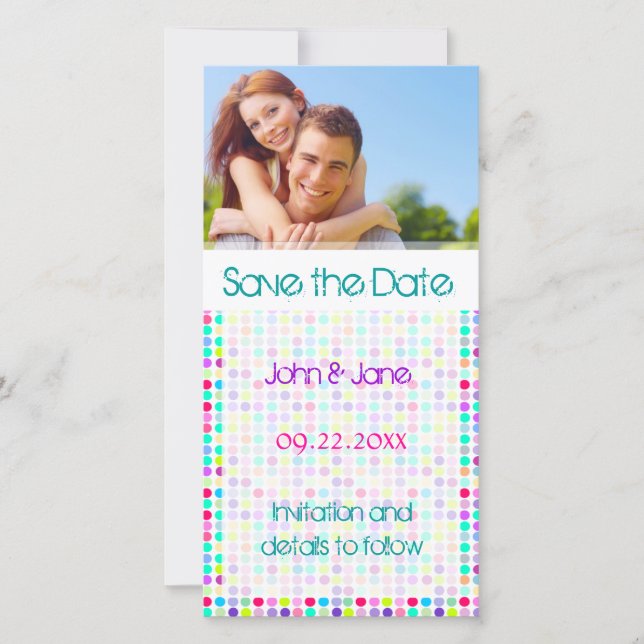 Polka Dot/photo  "Save the Date" Save The Date (Front)