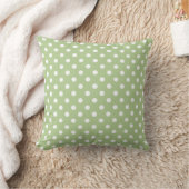 Polka Dot Pillow in Margarita Green (Blanket)