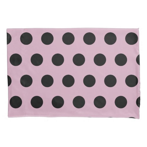 Polka Dot Pillowcase Pink  Black