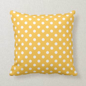 Polka Dot Pillows In Solar Yellow by Richard__Stone at Zazzle