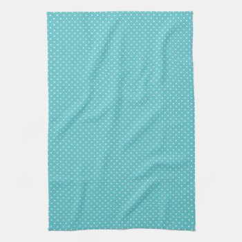 Polka Dot Pin Dots Girly Chic Blue Pattern Towel by iBella at Zazzle