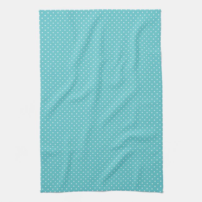 Polka dot pin dots girly chic blue pattern towel (Vertical)