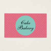Polka Dot Pink and Blue Pastel Business Card