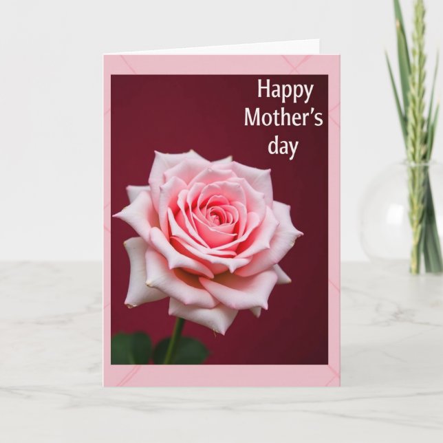 Polka Dot Pink Bloom Mothers Day Card (Front)