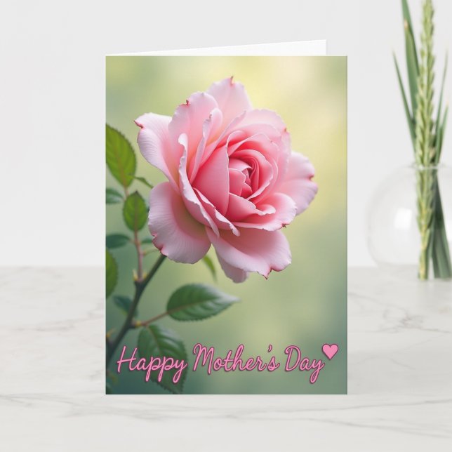 Polka Dot Pink Blossom Card (Front)