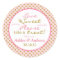 Polka Dot Pink Gold White Candy Buffet Stickers