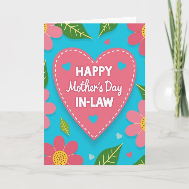 Polka Dot Pink Heart Celebration Card (Front)