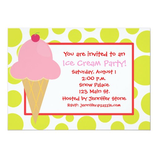 Ice Cream Cone Invitations 5