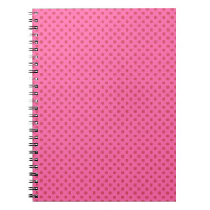 Polka dot pink, retro notebook