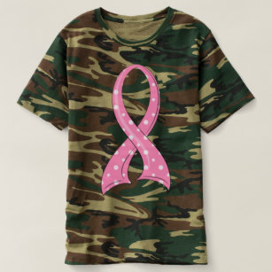 Camo Pink Ribbon Women's T-Shirt Breast Cancer Awareness Ribbon Love Pink October Fight Warrior Cure Support Survivor Pink Camoflauge
