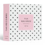 Polka Dot Pink Tax Records 3 Ring Binder