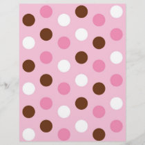 Polka Dot Pink White Baby Scrapbook Paper