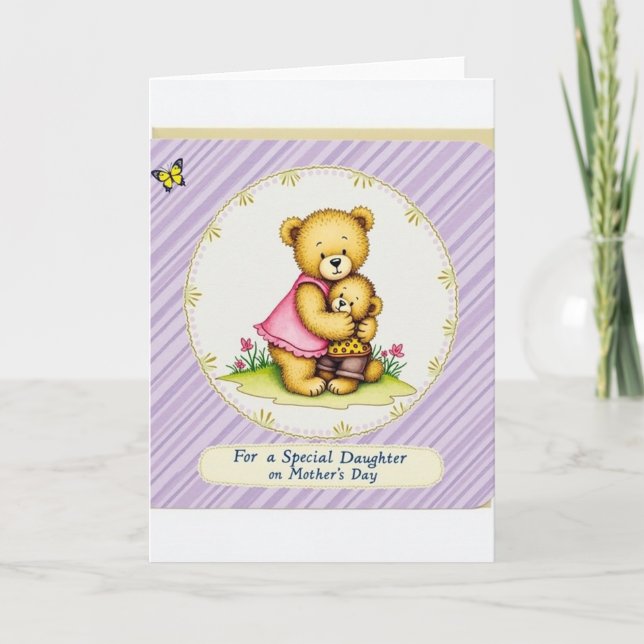 Polka Dot Plush Mothers Day Card (Front)
