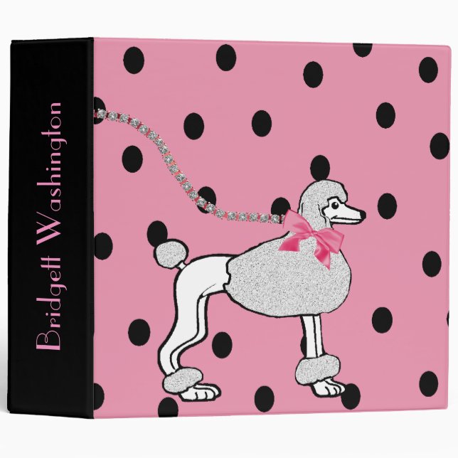 Polka Dot Poodle Album Binder (Front/Spine)