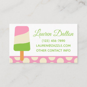 Polka Dot Popsicles Business or Contact Cards