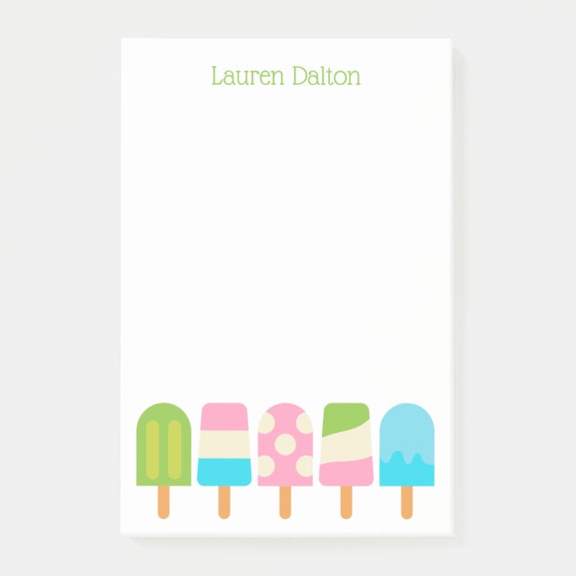 Polka Dot Popsicles Notes Pad (Front)