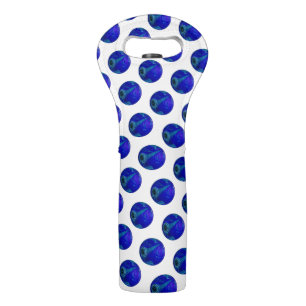 Polka Dot Precision: The Blue Lawn Bowl Wine Bag