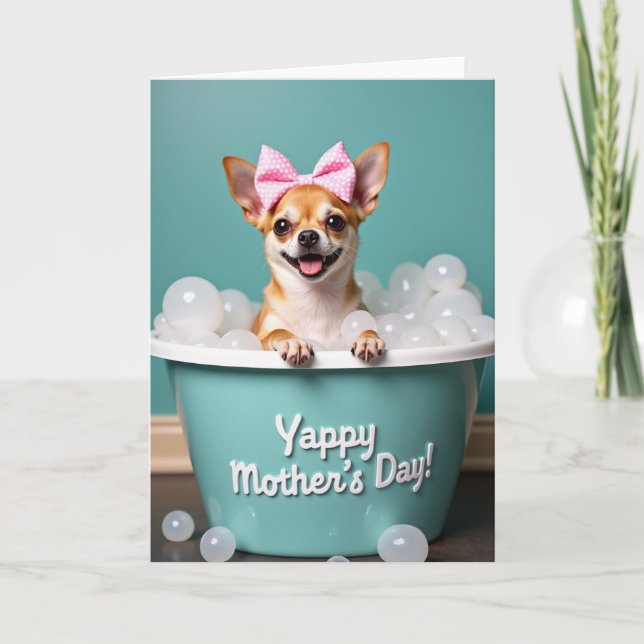 Polka Dot Puppy Greeting Card (Front)