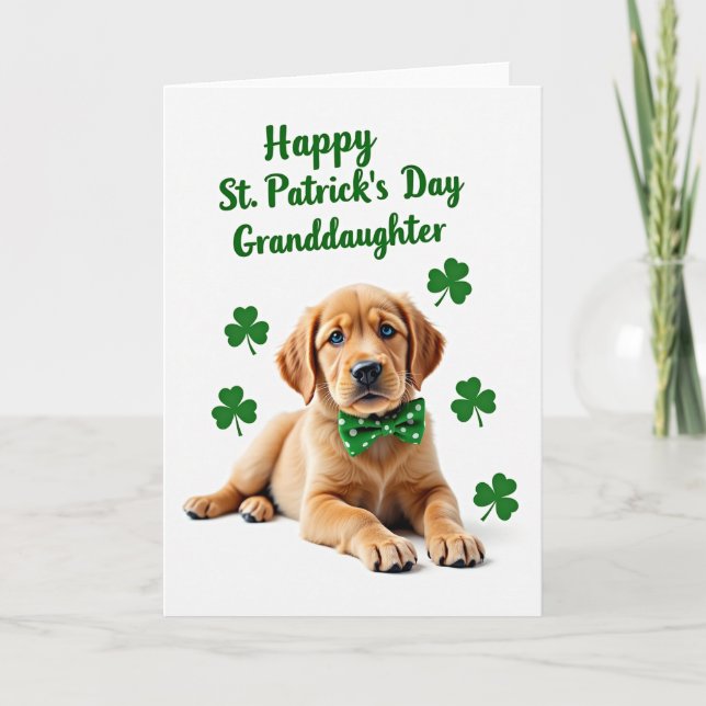 Polka Dot Puppy Patrick Card (Front)