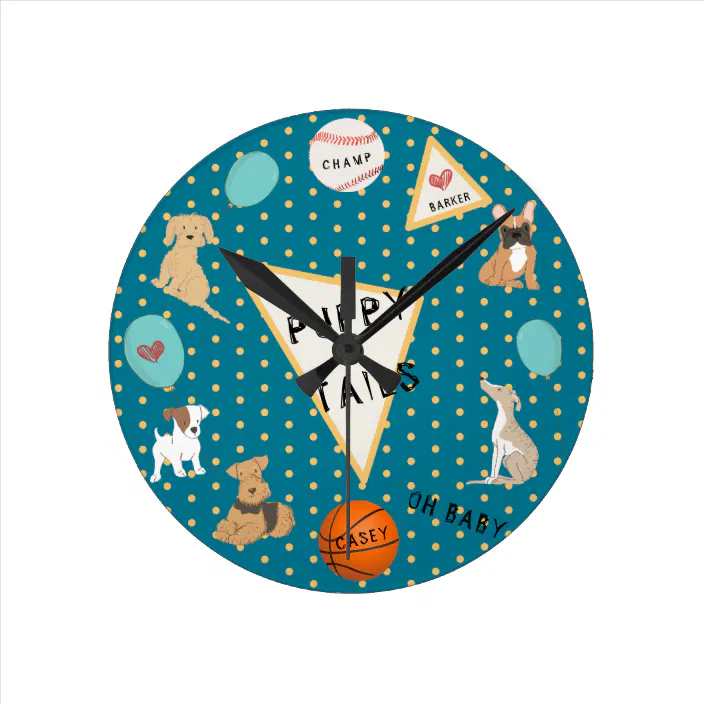Tailing Labrador Wall Clock Cartoon Dog Decor Acrylic Time Silently Black Tailing Labrador Wall Clock Cartoon Dog Decor Acrylic Time Silently Black