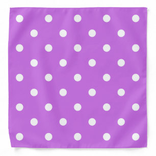Polka Dot Purple Dog Bandana