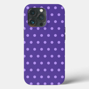 Polka Dot Purple Patterned iPhone 13 Pro Case