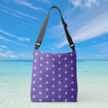 Polka Dot Purple Patterned Crossbody Bag