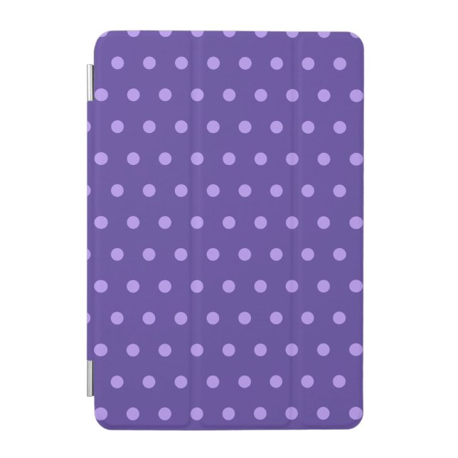 Polka Dot Purple Patterned iPad Mini Cover (Front)