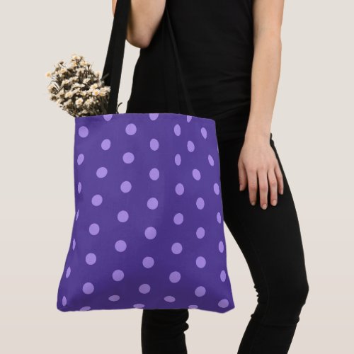 Polka Dot Purple Patterned Shoulder Bag