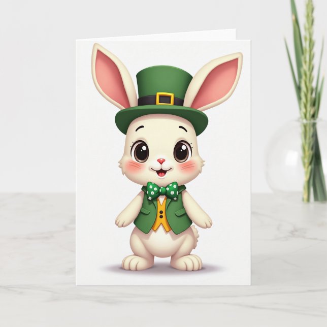 Polka Dot Rabbit Card (Front)