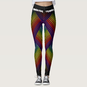 Polka Dot Rainbow Your Text  Your Colour Leggings