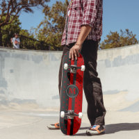 Skateboard deck shop monogram red